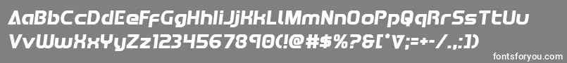 フォントRedlinesemital – 灰色の背景に白い文字