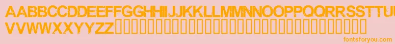 Shrapnel Font – Orange Fonts on Pink Background