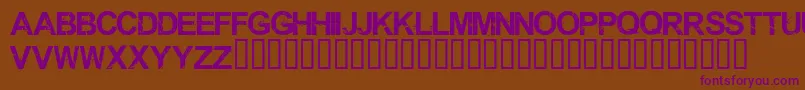 Shrapnel Font – Purple Fonts on Brown Background