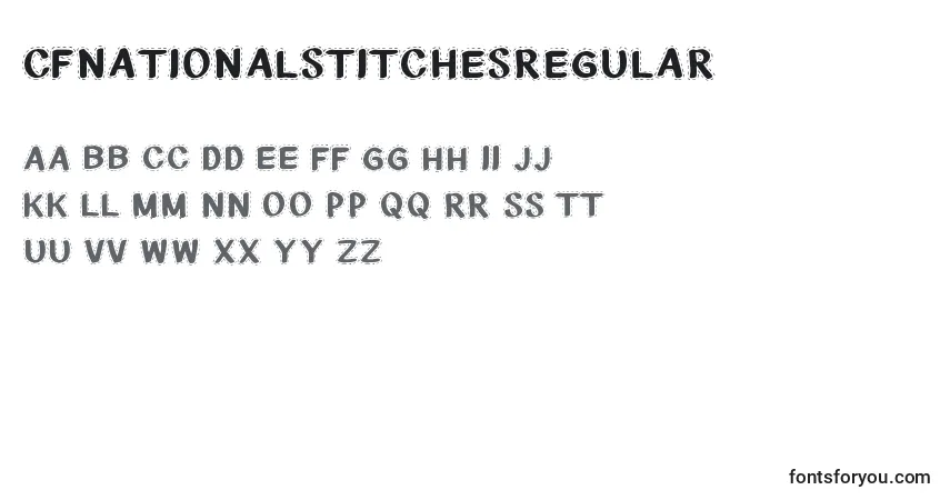 Fuente CfnationalstitchesRegular - alfabeto, números, caracteres especiales