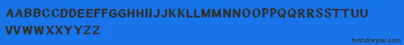 CfnationalstitchesRegular Font – Black Fonts on Blue Background