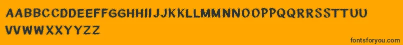 CfnationalstitchesRegular Font – Black Fonts on Orange Background