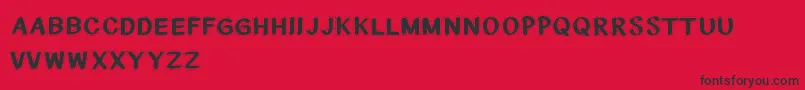 CfnationalstitchesRegular Font – Black Fonts on Red Background