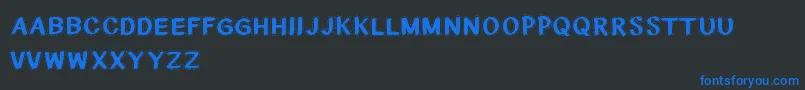 CfnationalstitchesRegular Font – Blue Fonts on Black Background