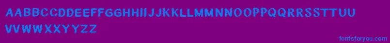 CfnationalstitchesRegular Font – Blue Fonts on Purple Background