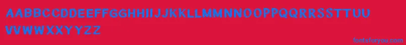 CfnationalstitchesRegular Font – Blue Fonts on Red Background