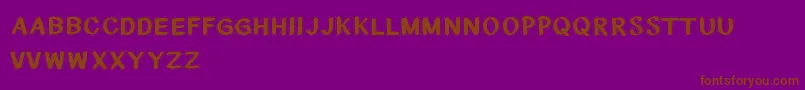 CfnationalstitchesRegular Font – Brown Fonts on Purple Background