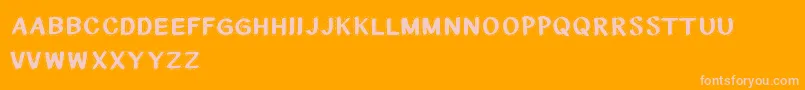 CfnationalstitchesRegular Font – Pink Fonts on Orange Background