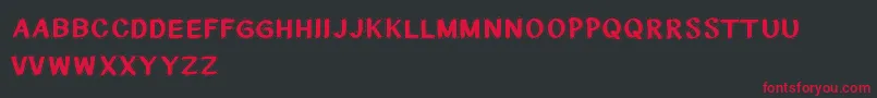 CfnationalstitchesRegular Font – Red Fonts on Black Background