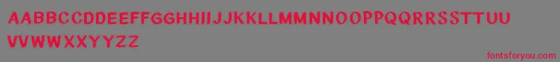 CfnationalstitchesRegular Font – Red Fonts on Gray Background