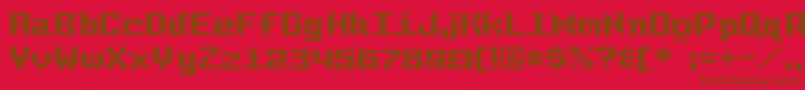 PixelIntv Font – Brown Fonts on Red Background