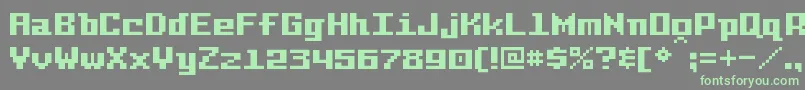 Czcionka PixelIntv – zielone czcionki na szarym tle