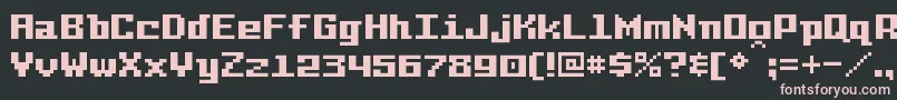 PixelIntv Font – Pink Fonts on Black Background