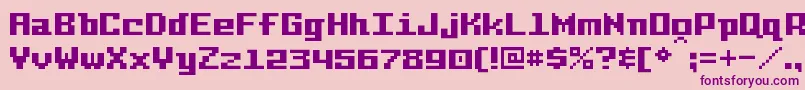PixelIntv Font – Purple Fonts on Pink Background