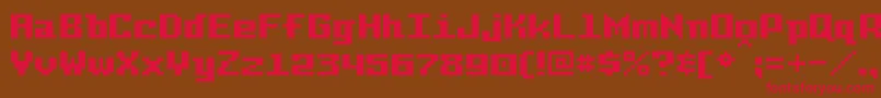 PixelIntv Font – Red Fonts on Brown Background