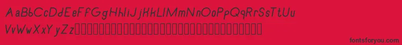 RecinosscriptItalic Font – Black Fonts on Red Background