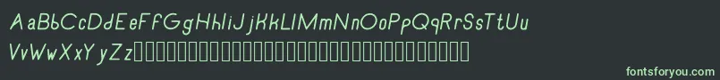 Fonte RecinosscriptItalic – fontes verdes em um fundo preto