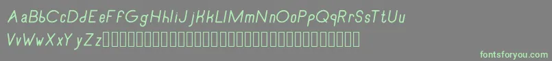 Fonte RecinosscriptItalic – fontes verdes em um fundo cinza