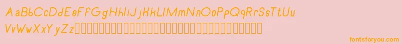 RecinosscriptItalic Font – Orange Fonts on Pink Background