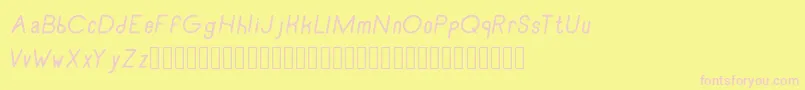 RecinosscriptItalic Font – Pink Fonts on Yellow Background