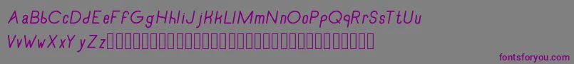 Шрифт RecinosscriptItalic – фиолетовые шрифты на сером фоне
