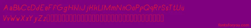 RecinosscriptItalic Font – Red Fonts on Purple Background