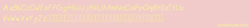 RecinosscriptItalic Font – Yellow Fonts on Pink Background