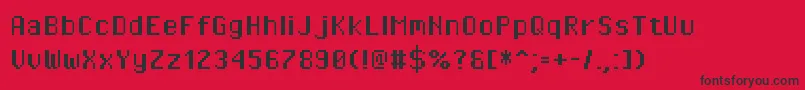Pixeloperatorhb Font – Black Fonts on Red Background