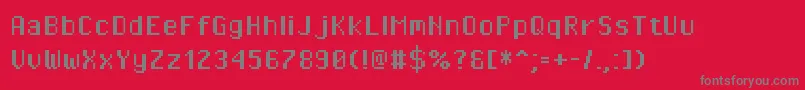 Pixeloperatorhb Font – Gray Fonts on Red Background