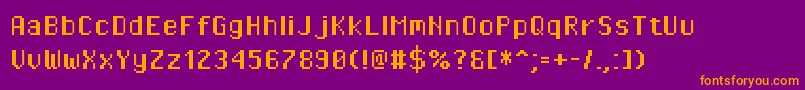 Pixeloperatorhb Font – Orange Fonts on Purple Background