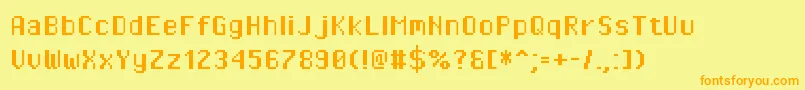 Pixeloperatorhb Font – Orange Fonts on Yellow Background