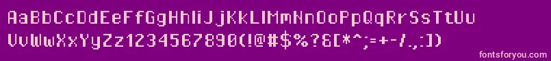 Pixeloperatorhb Font – Pink Fonts on Purple Background