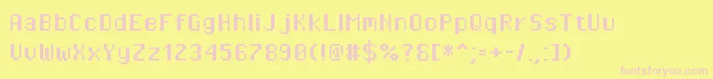 Pixeloperatorhb Font – Pink Fonts on Yellow Background