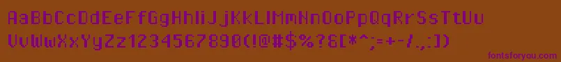 Pixeloperatorhb Font – Purple Fonts on Brown Background