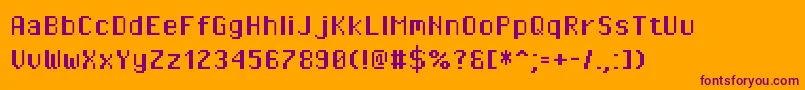 Pixeloperatorhb Font – Purple Fonts on Orange Background