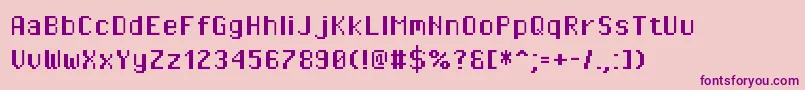 Pixeloperatorhb Font – Purple Fonts on Pink Background