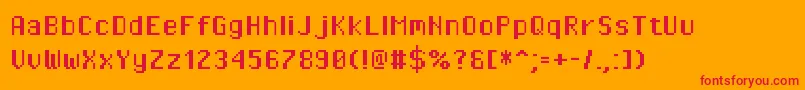 Pixeloperatorhb Font – Red Fonts on Orange Background
