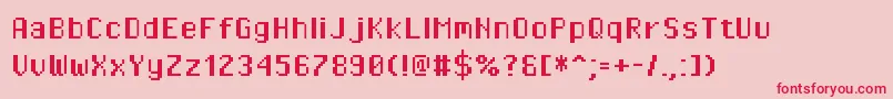 Pixeloperatorhb Font – Red Fonts on Pink Background