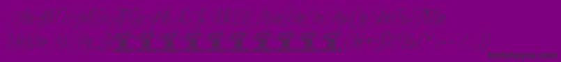 PlatesnaperyPersonaluse Font – Black Fonts on Purple Background