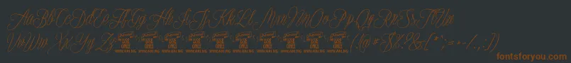 PlatesnaperyPersonaluse Font – Brown Fonts on Black Background