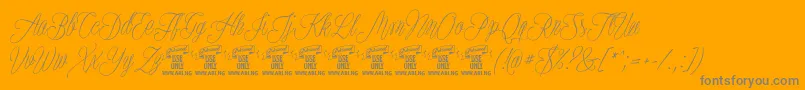 PlatesnaperyPersonaluse Font – Gray Fonts on Orange Background