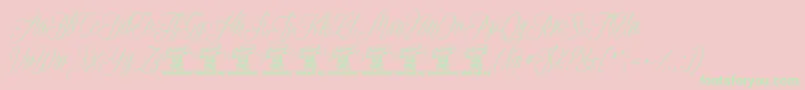 PlatesnaperyPersonaluse-Schriftart – Grüne Schriften auf rosa Hintergrund