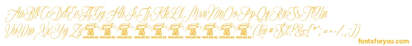 PlatesnaperyPersonaluse Font – Orange Fonts on White Background