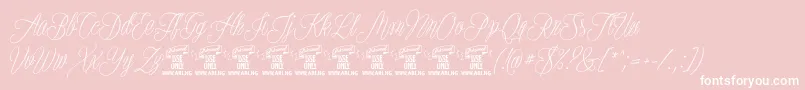 PlatesnaperyPersonaluse Font – White Fonts on Pink Background