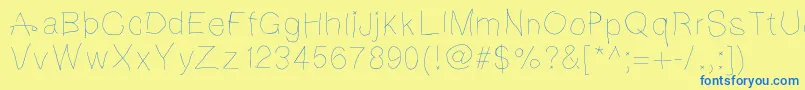 Notebookscribble Font – Blue Fonts on Yellow Background