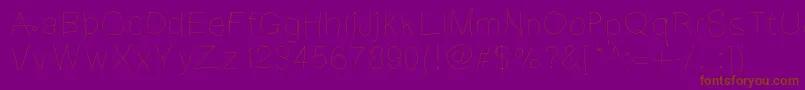 Notebookscribble Font – Brown Fonts on Purple Background