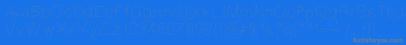 Notebookscribble Font – Gray Fonts on Blue Background