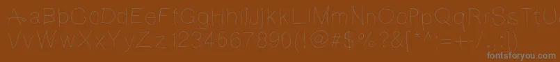 Notebookscribble Font – Gray Fonts on Brown Background