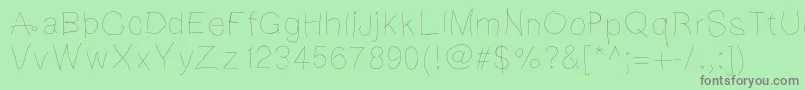 Notebookscribble Font – Gray Fonts on Green Background