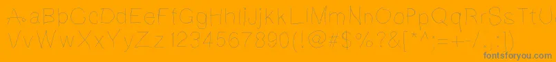 Notebookscribble-Schriftart – Graue Schriften auf orangefarbenem Hintergrund